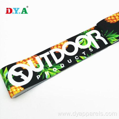 Customized Brand Logo Digital Print Woven Elastic Tape